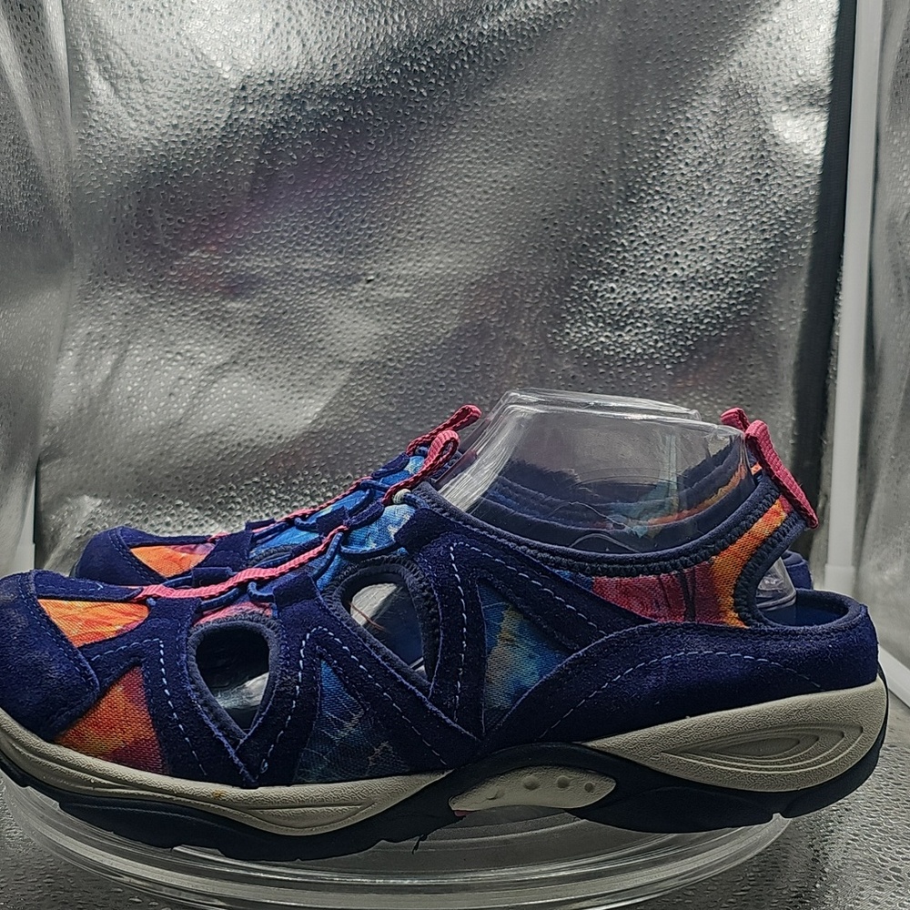 L Easy Spirit Earthen women's walking shoe Navy Tie Dye Sz10WW - Picture 3 of 11